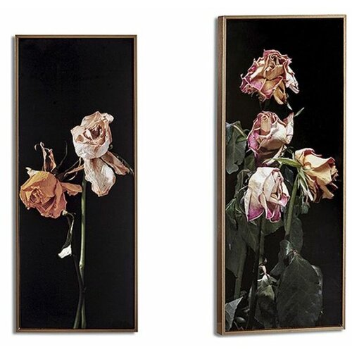  Slika Gift Decor Crna Zlato zlatan iverica Ziedi 21,2 x 2 x 51,2 cm 21,2 x 51,2 x 2 cm Slike