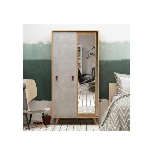 Hanah home Garderober Rana, 100x190x60 cm, Hrast Slike