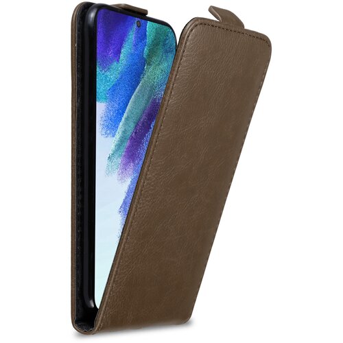 Cadorabo Ohi&scaron;je, združljiv s Samsungom v kavi Brown - Za&scaron;čitni pokrov v zasnovi Flip z magnetnim zapiranjem, (20592049) Cene