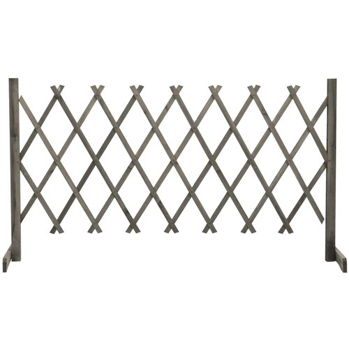 vidaXL Vrtna mrežasta ograja siva 150x80 cm trden les jelke, (20765974) Cene