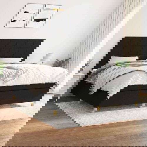 S oprugama i madracem crni 180x200 cm od tkanine Cijene