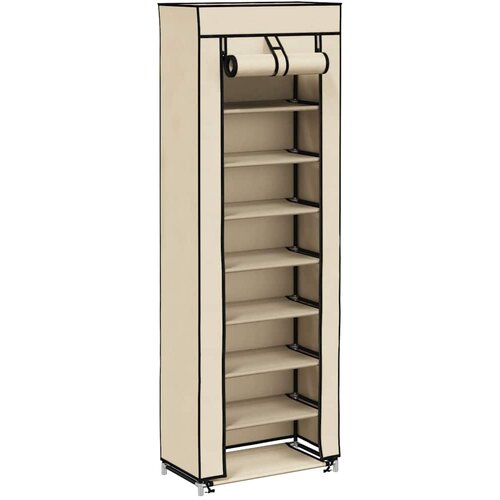  za cipele s pokrovom od tkanine 57 x 29 x 162 cm krem Slike