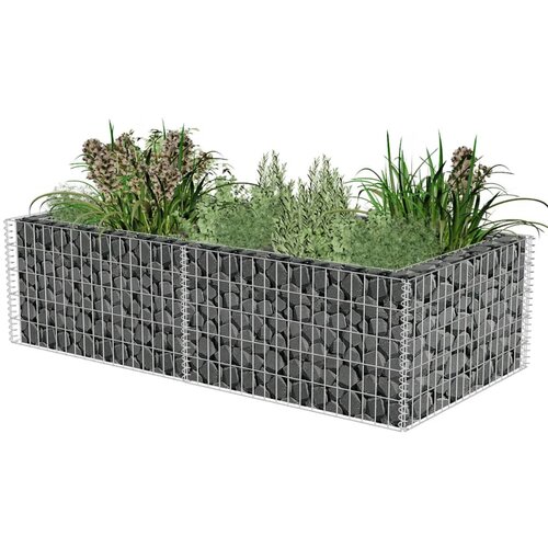 vidaXL Gabionsko cvetlično korito iz pocinkanega jekla 180x90x50 cm Cene