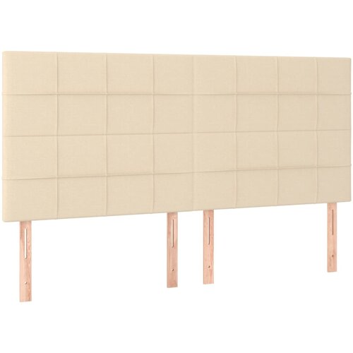 Maison Chic Posteljno vzglavje - Vzglavna omarica 4 kosa krem 100x5x78/88 cm blago, (22078246) Cene