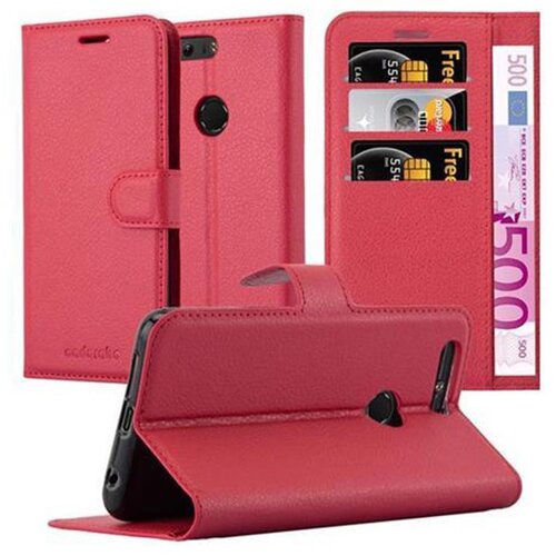 Cadorabo Honor 8/8 PREMIUM v rdeče sladkorno jabolko - Za&scaron;čitni ovitek z magnetnim zapiranjem, stoječo funkcijo in režo za kartice, (20557275) Cene