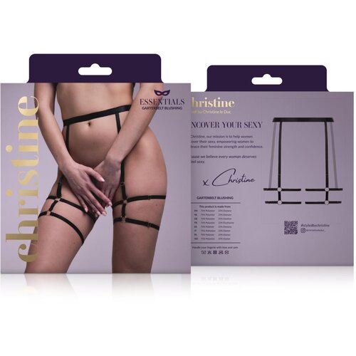 CHRISTINE LE DUC Strappy Garterbelt Blushing - Black Slike