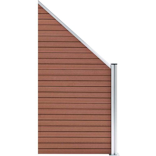  Set WPC ograda 1 kvadratna + 1 kosa 273 x 186 cm smeđi Slike