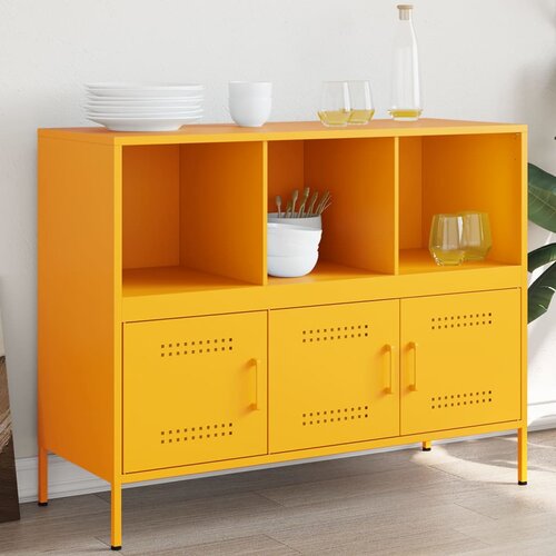  Komoda boja senfa 100,5 x 39 x 79 cm čelični Cijene