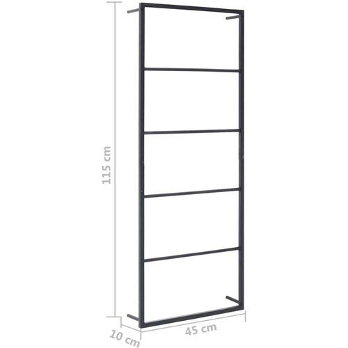 vidaXL Stojalo za brisače črno 45x10x115 cm jeklo Cene