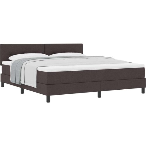  Postelja boxspring z vzmetnico Temno rjava 180 x 200 cm blago, (5000126266) Cene