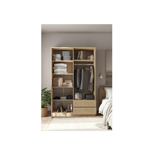Hanah home Hanah Kućni ormar Baru 210, 137 x 210 x 52 cm, bež Slike