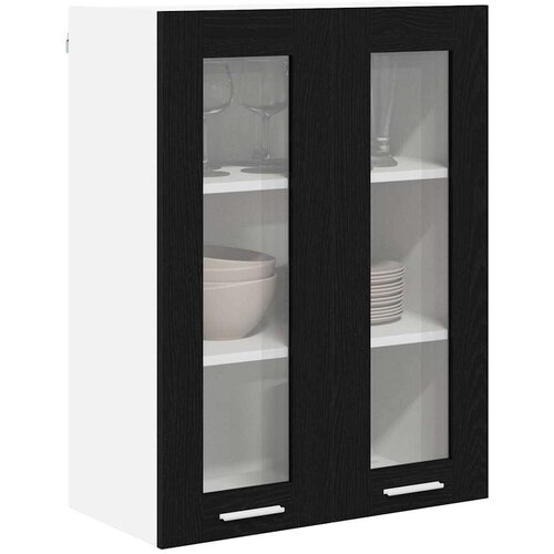 vidaXL viseći ormarić s policom zidne riga crni hrast 60 x 31 x 80 cm Cijene