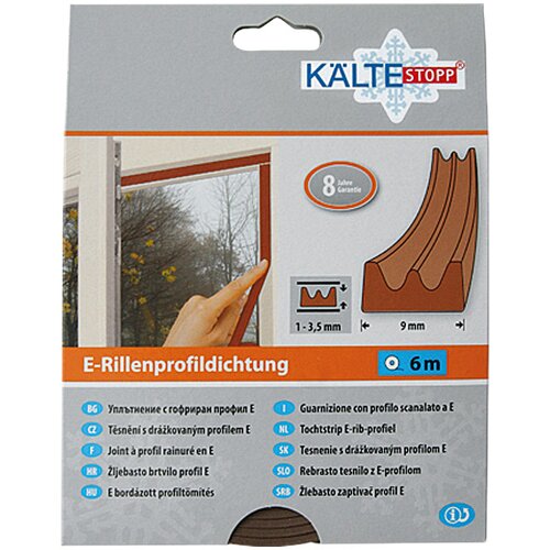 KÄLTESTOPP tesnilo e-profil (rjavo, dolžina: 6 m) Cene