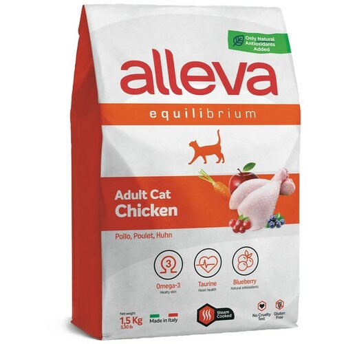 Alleva equilibrium suva hrana za odrasle mačke, sa piletinom, 1.5kg Slike