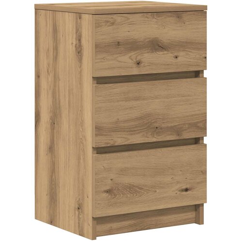  Noćni ormarić s 3 ladice artisan hrast 39x35x65 cm Slike
