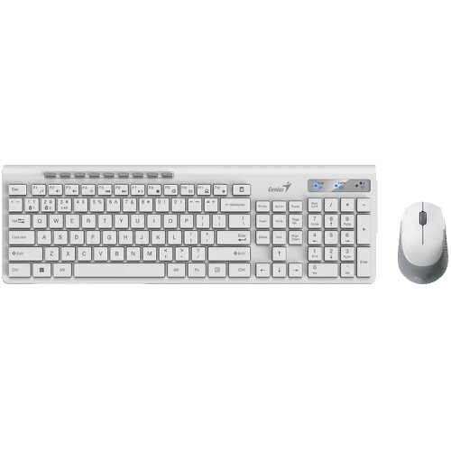 Genius Tastatura + mi&scaron; wireless i bluetooth SlimStar 8230, white, BiH layout, 31340015411 Cijene