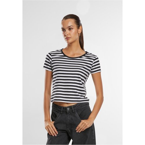 Urban Classics Women&amp;#039;s short T-shirt with stripes white/black Slike