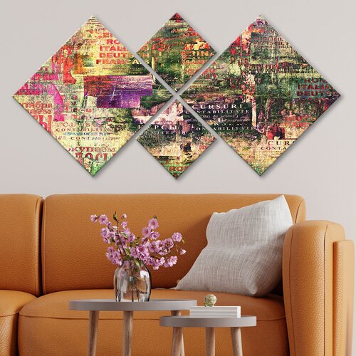 Wallity slika 4MDF4178521, 60x115 cm, 4 dela Cene