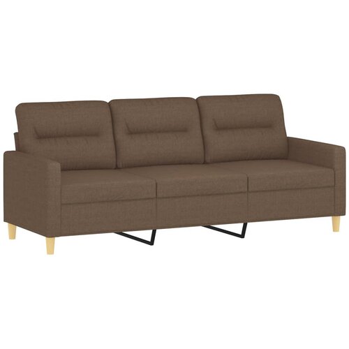  2-dijelni set sofa s jastucima smeđi od tkanine Slike