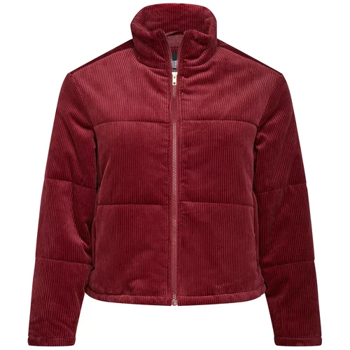 Urban Classics Prehodna jakna 'Corduroy Puffer Jacket' burgund