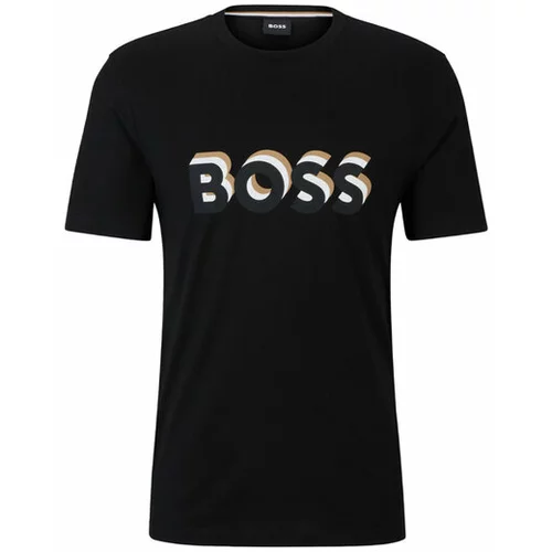 Boss Majica Tiburt 427 50506923 Črna Regular Fit