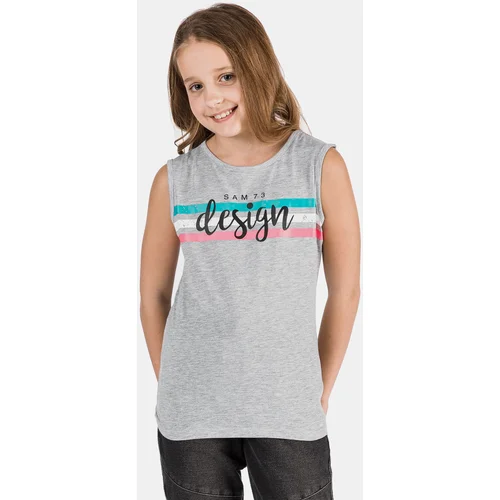 SAM73 Grey girl's t-shirt with SAM 73 print