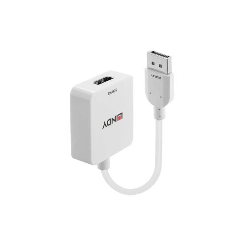 Lindy 38303 HDMI / DisplayPort pretvarač [1x ženski konektor HDMI - 1x mu&amp;scaron;ki konektor displayport] bijela 9.5 cm Slike