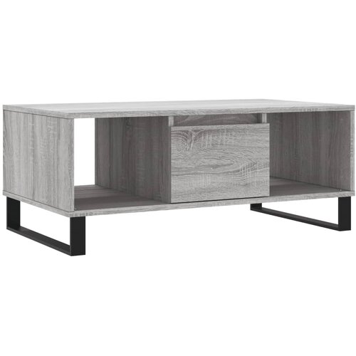 Maison Chic Klubska mizica - kavna mizica - Nizka mizica siva sonoma 90x50x36,5 cm inženirski les, (21752713) Slike
