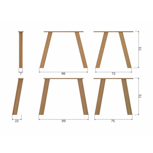 WOOOD Jedilna miza iz masivnega hrasta 100x220 cm Tablo &amp;ndash; Slike