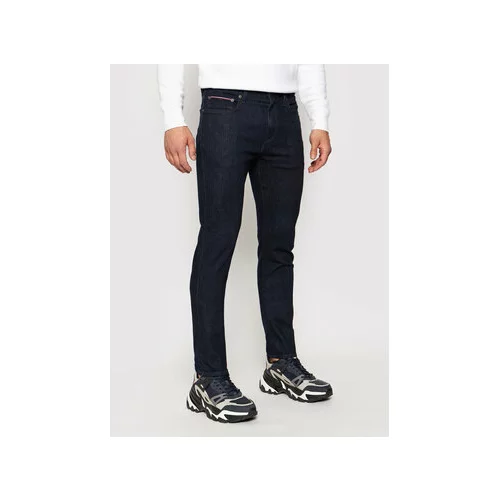 Tommy Hilfiger Jeans hlače Bleecker MW0MW15600 Mornarsko modra Slim Fit