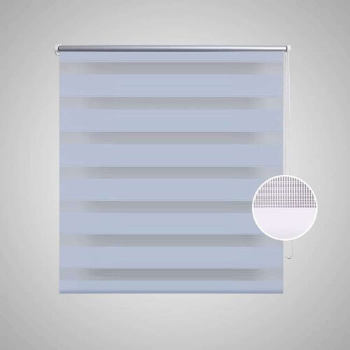 VidaXL Rolo bijele zavjese sa zebrastim linijama 120 x 230 cm Slike