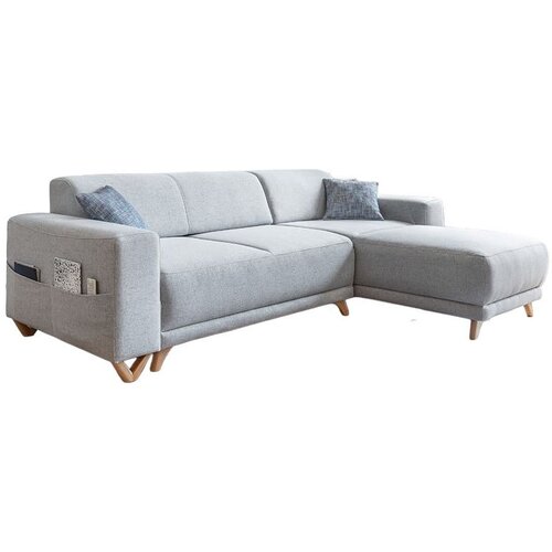 Miuform Svijetlo siva sklopiva/s prostorom za odlaganje kutna garnitura Classy Sophie &amp;ndash; Slike