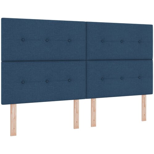 VidaXL vzglavje gumba tufted modro 180 cm tkanina, (22051868) Slike