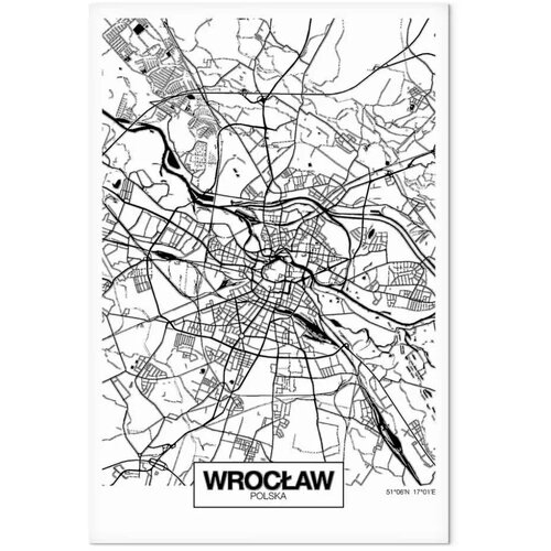  Slika - City Plan: Wroclaw (1 Part) Vertical 60x90 Premium Print Cene