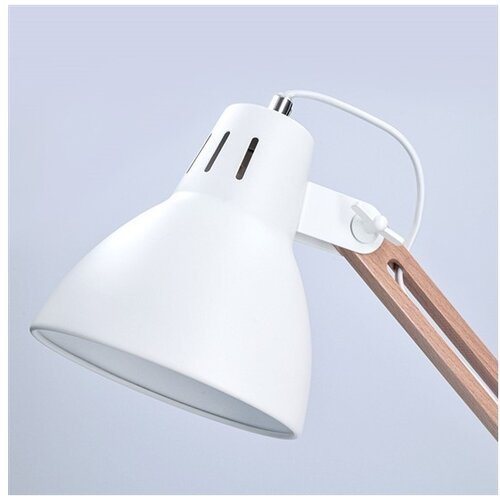 Solight WO57-W &amp;minus; Stona lampica FALUN 1xE27/25W/230V bela/hrast Slike