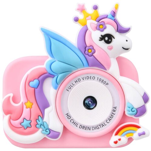 Free 2 Play Kiddigit Digitalni fotoaparat z dual kamero in ovitkom, unicorn Slike
