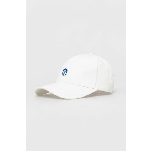 North Sails Bombažna bejzbolska kapa bela barva