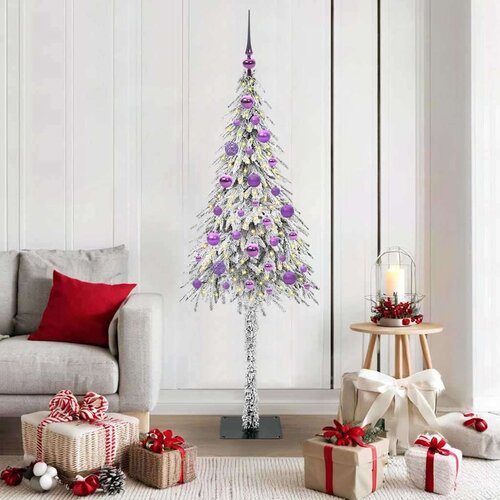 vidaXL Božično drevo med 150 LED z stojalom Bela 150 cm PE in jeklo Cene