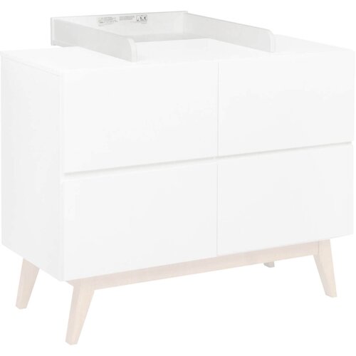 Qu-ax drvena podloga za presvlačenje za komodu trendy white Slike