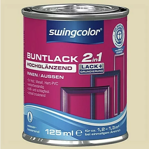SWINGCOLOR Barvni lak 2v1 Swingcolor (slonokoščene barve, sijaj, 125 ml)