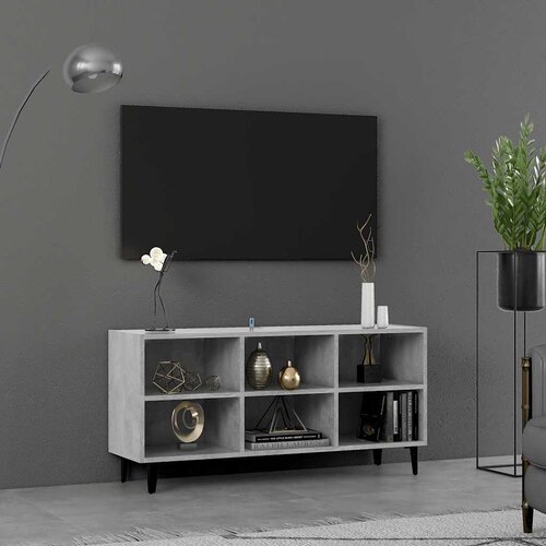 TV ormarić s metalnim nogama siva boja betona 103,5x30x50 cm Cijene