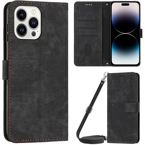 INORCO Za iPhone 14 Pro Max denarnica, ovitek za telefon, stojalo iz PU usnja, natisnjen ovitek za telefon z naramnico, (22033176) Slike