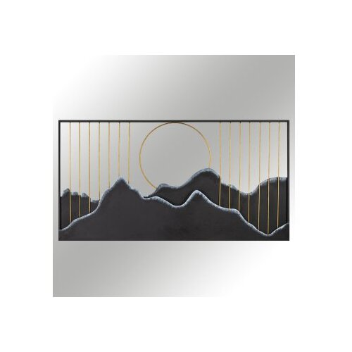 Wallity zidna dekoracija Sagarmatha-1, 114x4x60 cm, crno-zlatne boje Slike