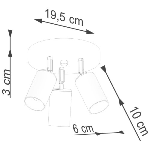 Sollux Lighting Sollux SL.1369 - Spot svetiljka WINX 3xGU10/10W/230V crna/hrom Slike