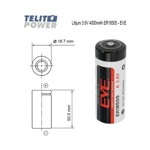 Eve baterija litijum ER18505 3.6V 4000mAh EVE ( 2850 ) Cene