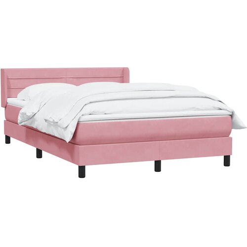 Box Spring krevet s madracem ružičasti 140x220 cm bar&amp;scaron;un Slike