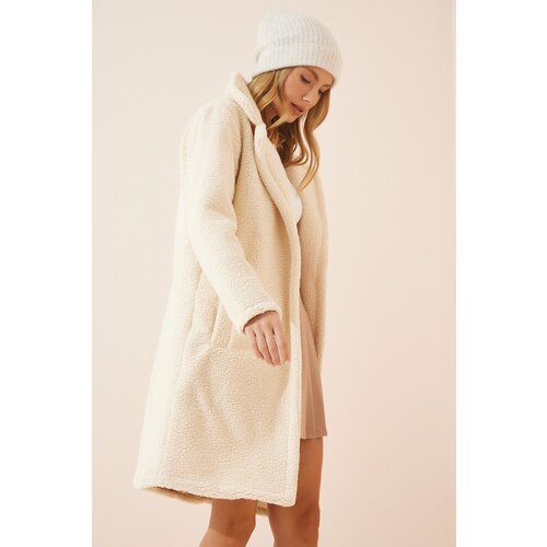  Women&amp;#039;s Bone Layer Collar Plush Coat Firm Slike