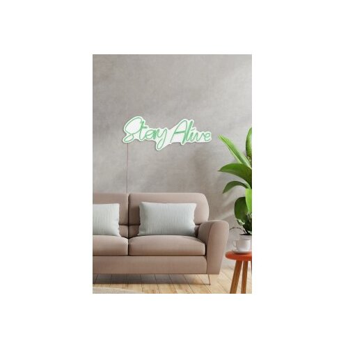 WALLXPERT dekorativna plastična led rasveta stay alive green Slike