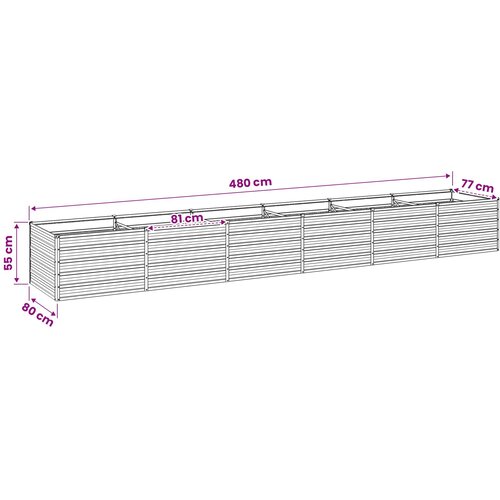  Povi&amp;scaron;eni vrtni krevet Slonovača 480 x 80 x 55 cm Slike