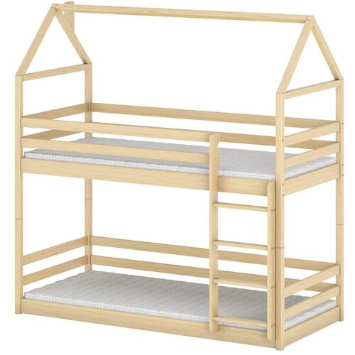 Molarem Home Drveni dječji krevet na kat Axel - svijetlo drvo - 160x80 cm - Bez madraca Cijene